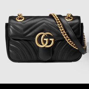 Black gucci bag GG MARMONT SMALL SHOULDER BAG
